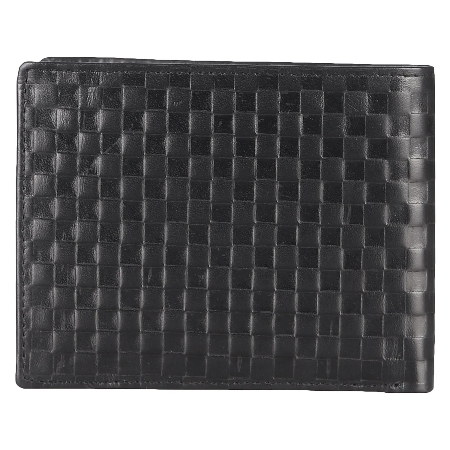 14087 Black Textured Bifold Wallet