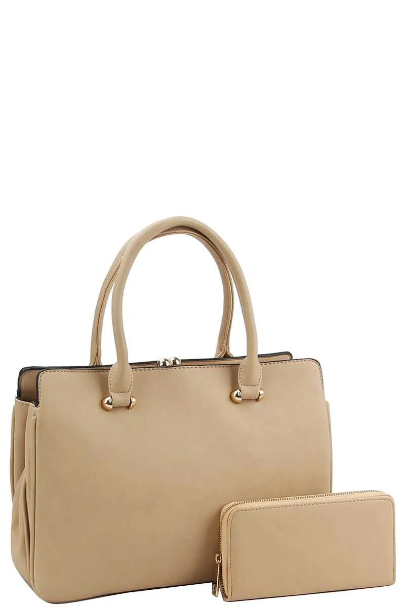 2in1 Cute Sleek Satchel With Matching Wallet