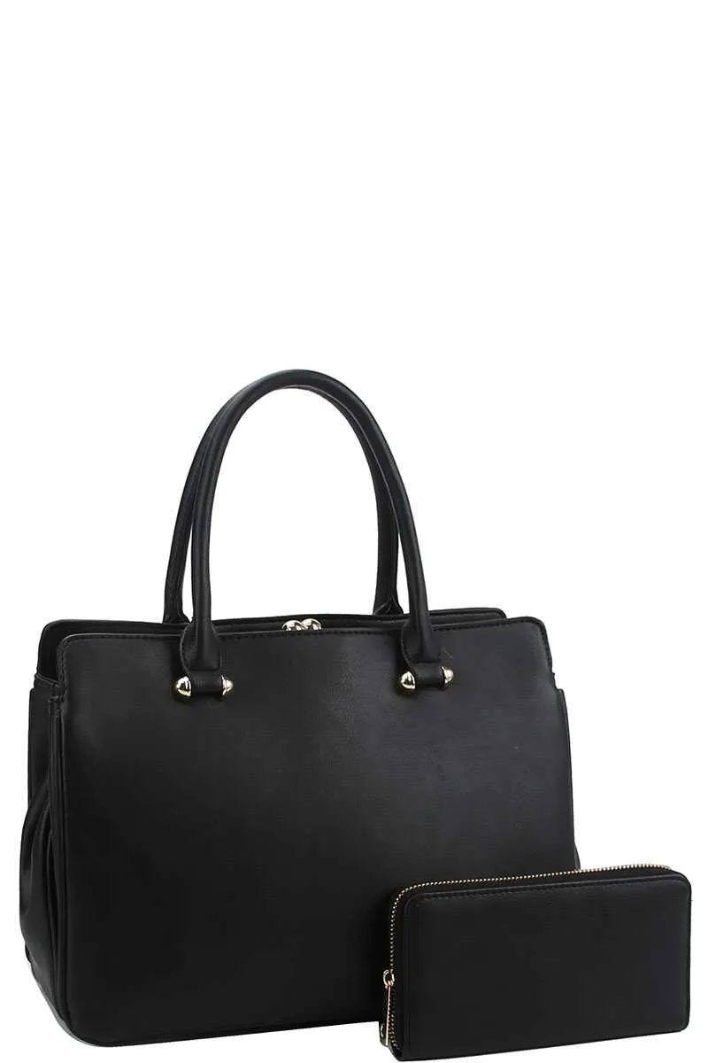 2in1 Cute Sleek Satchel With Matching Wallet