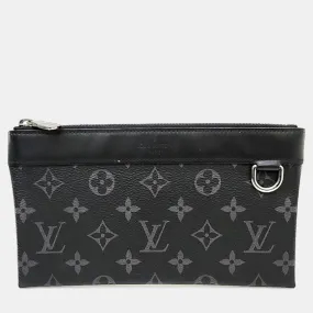 Black Monogram Eclipse Canvas Discovery Pochette PM Clutch Bag