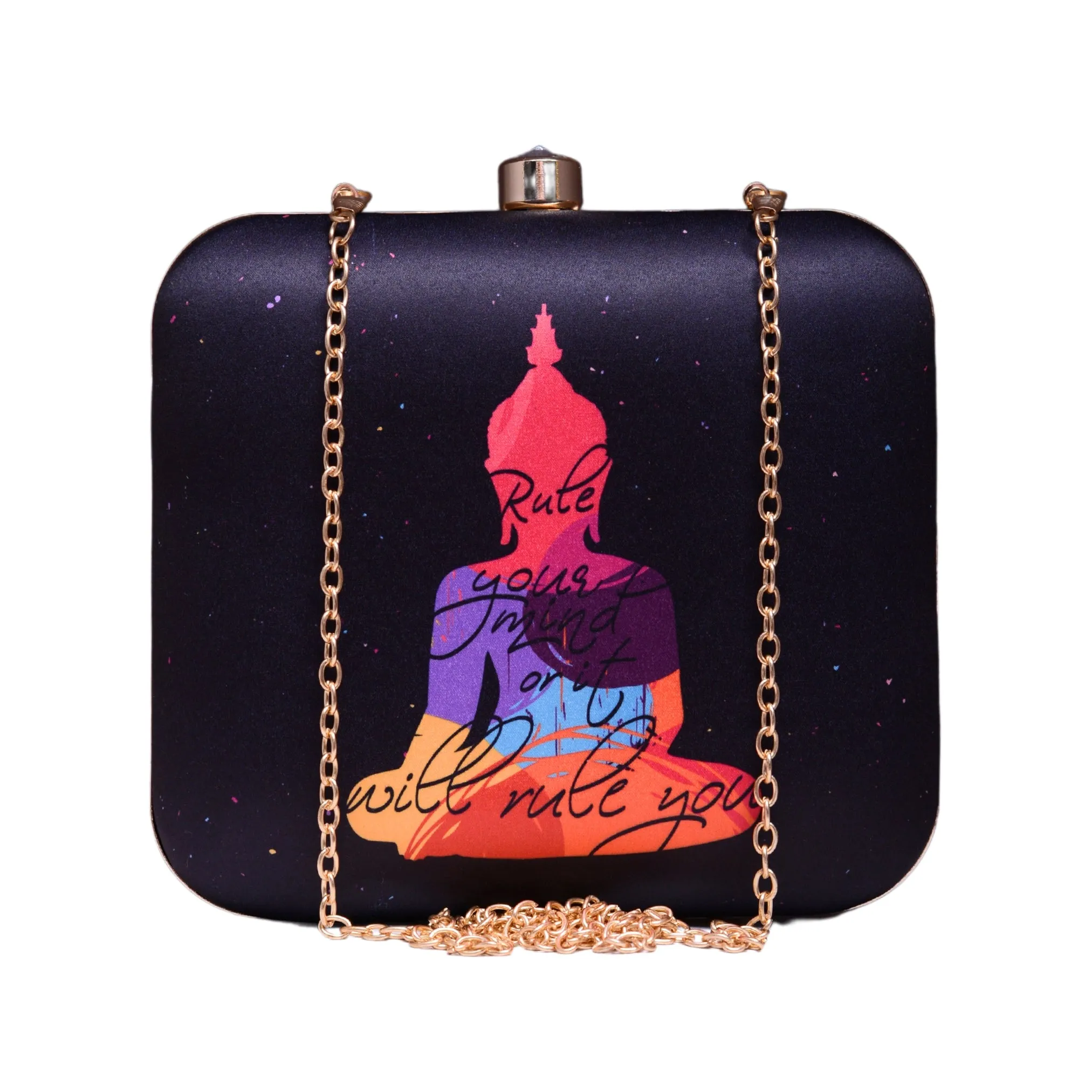 Buddha Printed Clutch