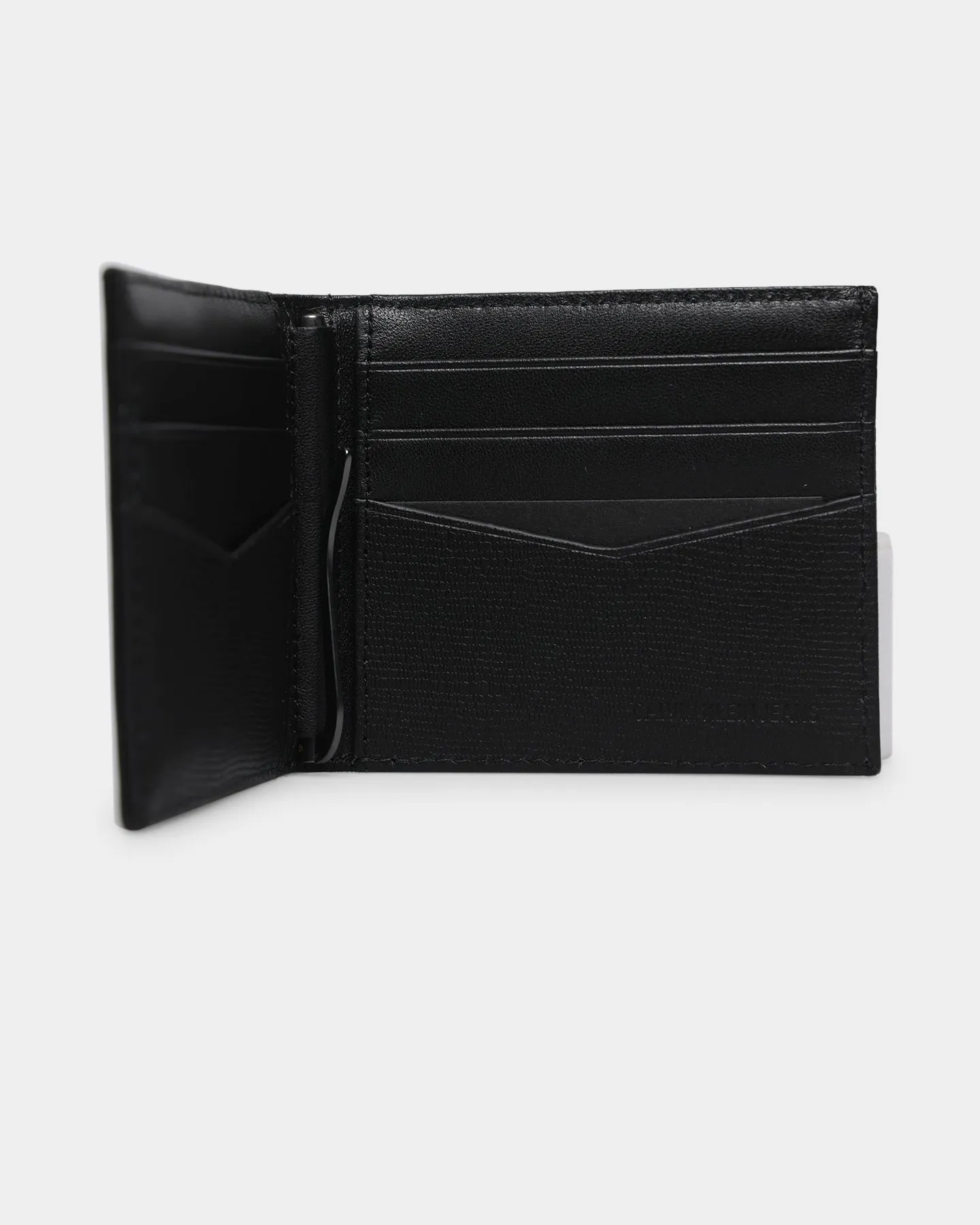 Calvin Klein Plaque Billfold Clip Wallet Black