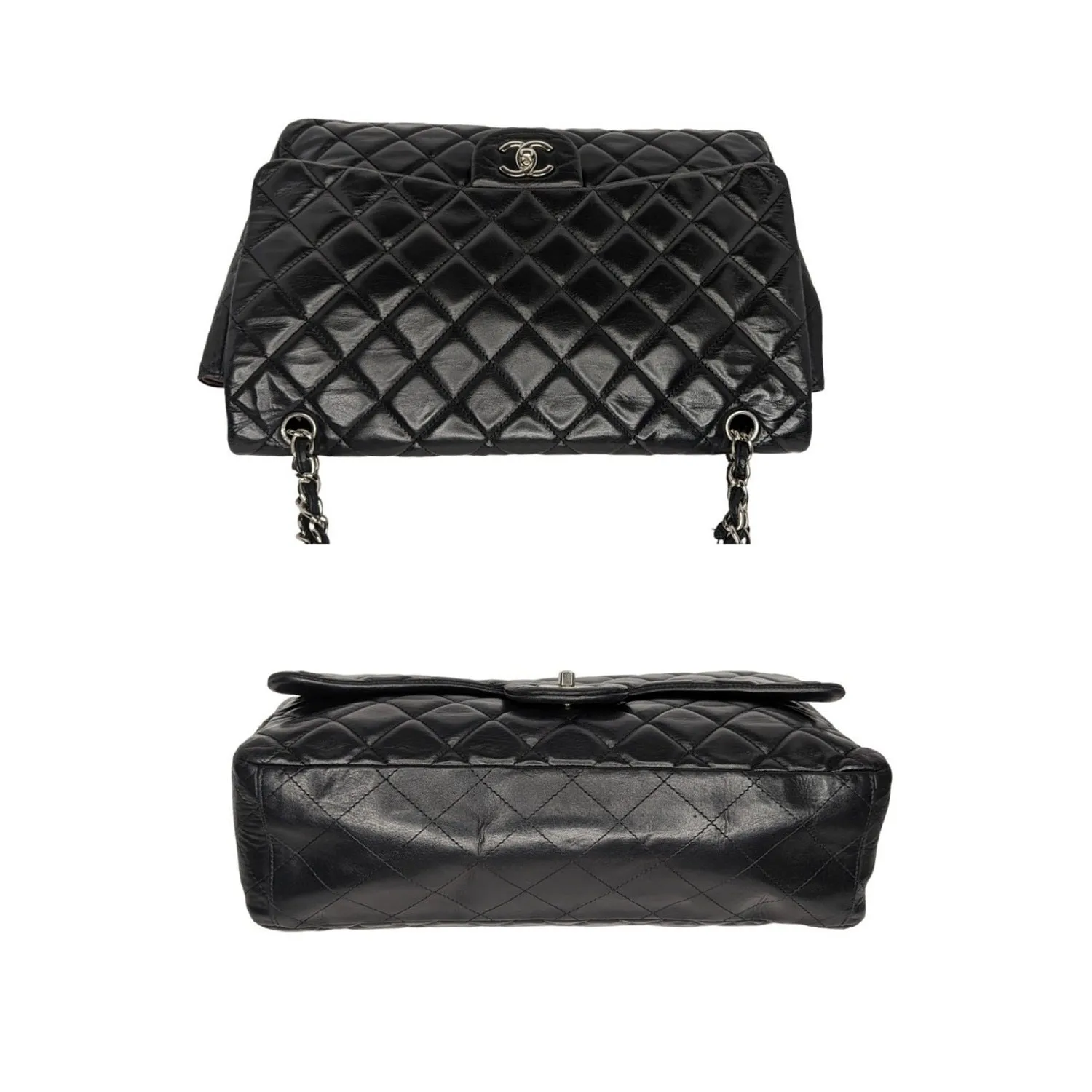 Chanel bags Lambskin Quilted Maxi Classic Single Flap Black