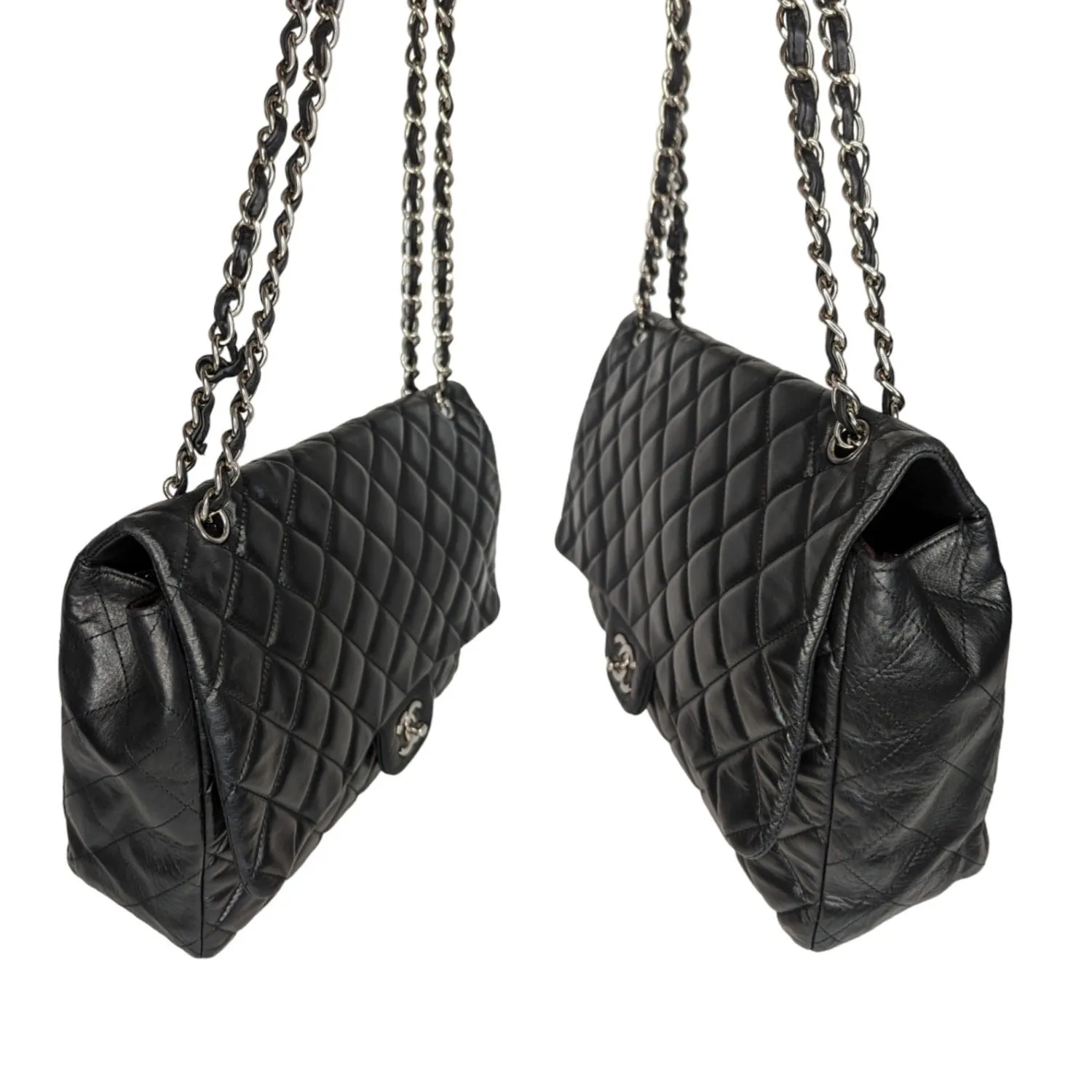 Chanel bags Lambskin Quilted Maxi Classic Single Flap Black