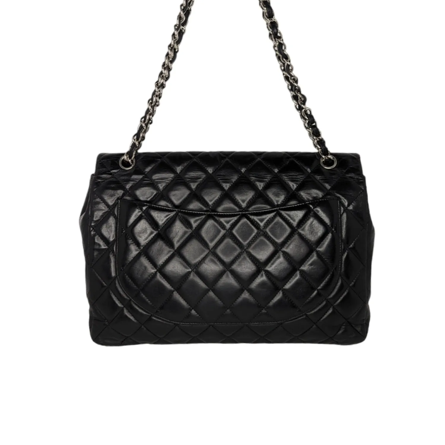 Chanel bags Lambskin Quilted Maxi Classic Single Flap Black