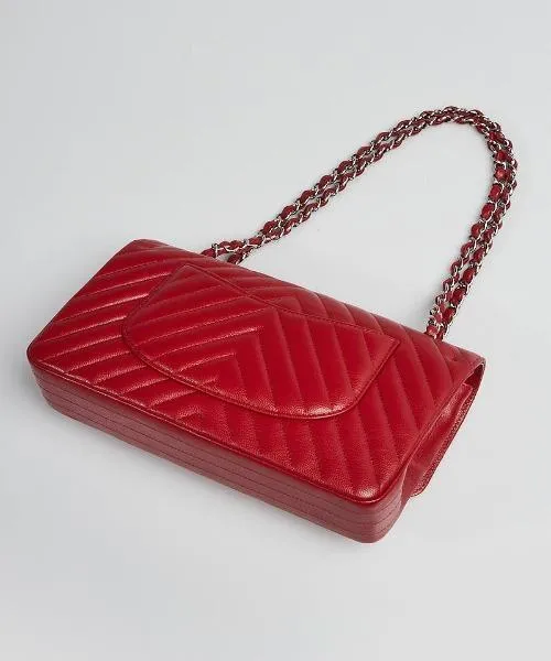 Chanel Classic Medium Handbag Red