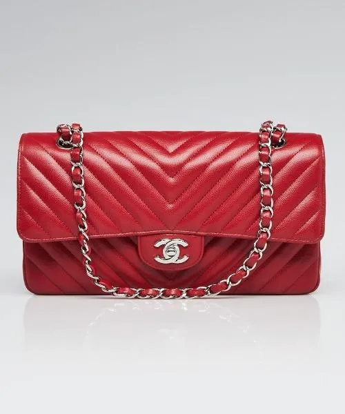 Chanel Classic Medium Handbag Red