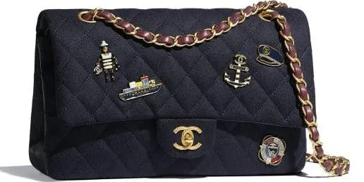 Charm Embellished Classic Handbag