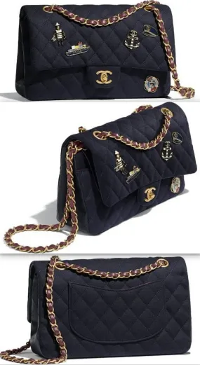 Charm Embellished Classic Handbag