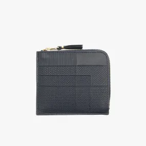 COMME des GARÇONS WALLET Intersection Half Zip Wallet / Navy