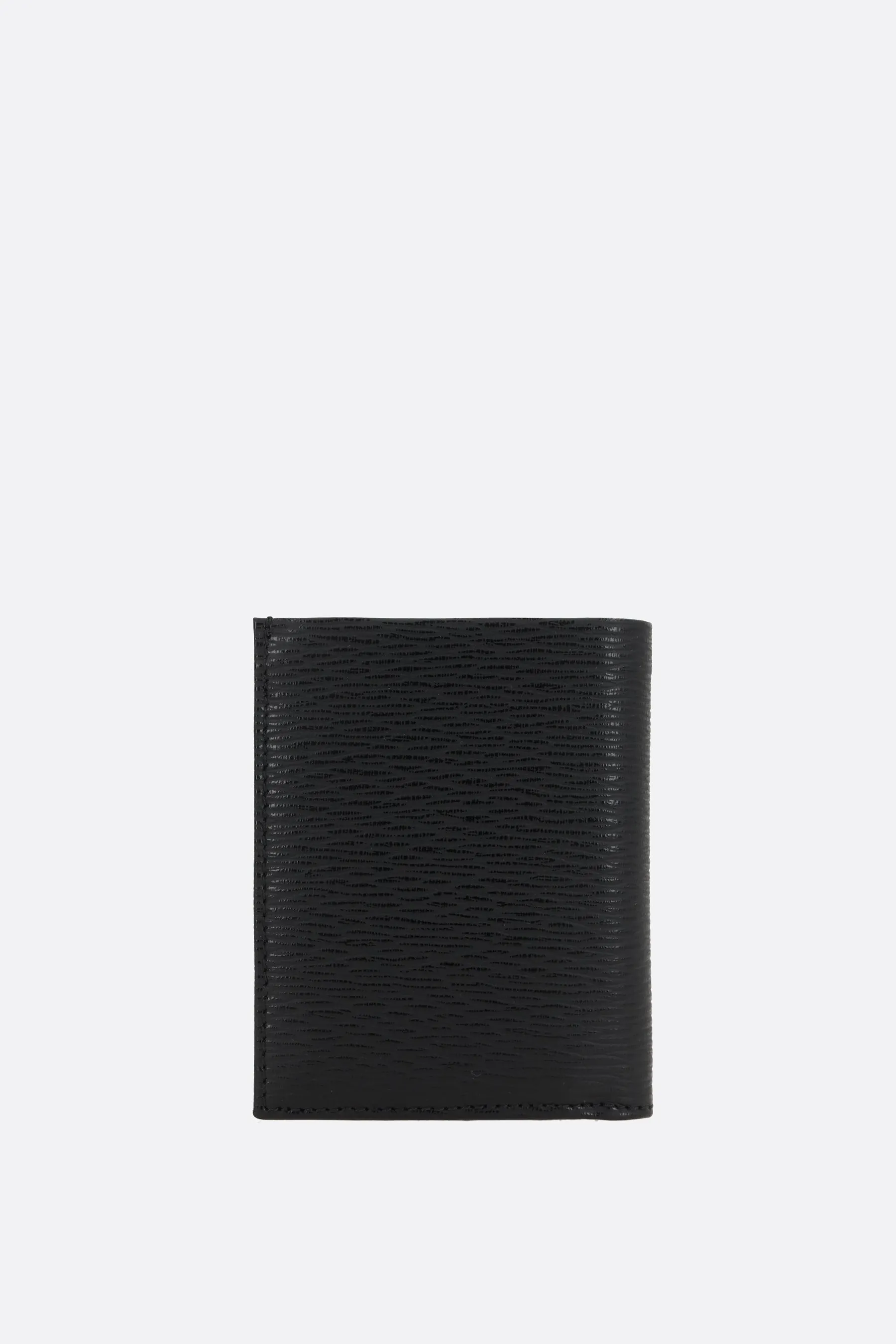 Gancini Pattern Textured Leather Wallet