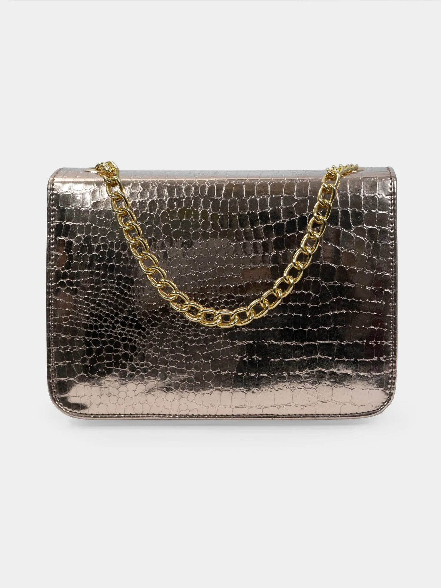 Golden Era Crocodile Pebble Embossed Handbag | Modern Myth