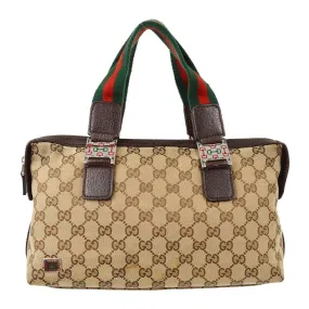 Gucci Beige Brown Sherry Gg Handbag