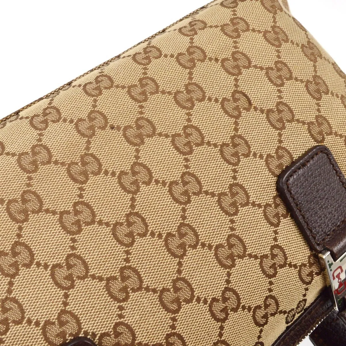 Gucci Beige Brown Sherry Gg Handbag