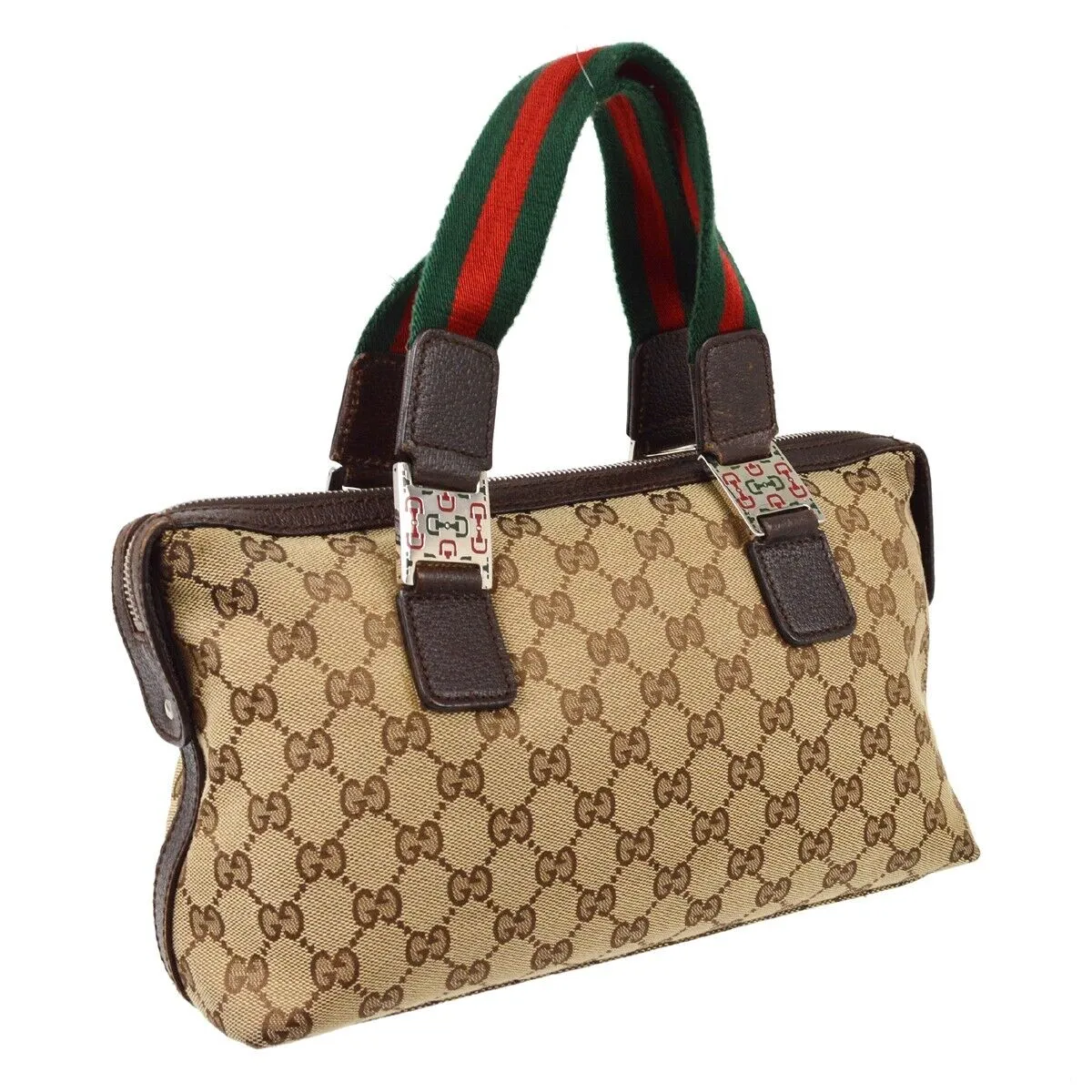 Gucci Beige Brown Sherry Gg Handbag