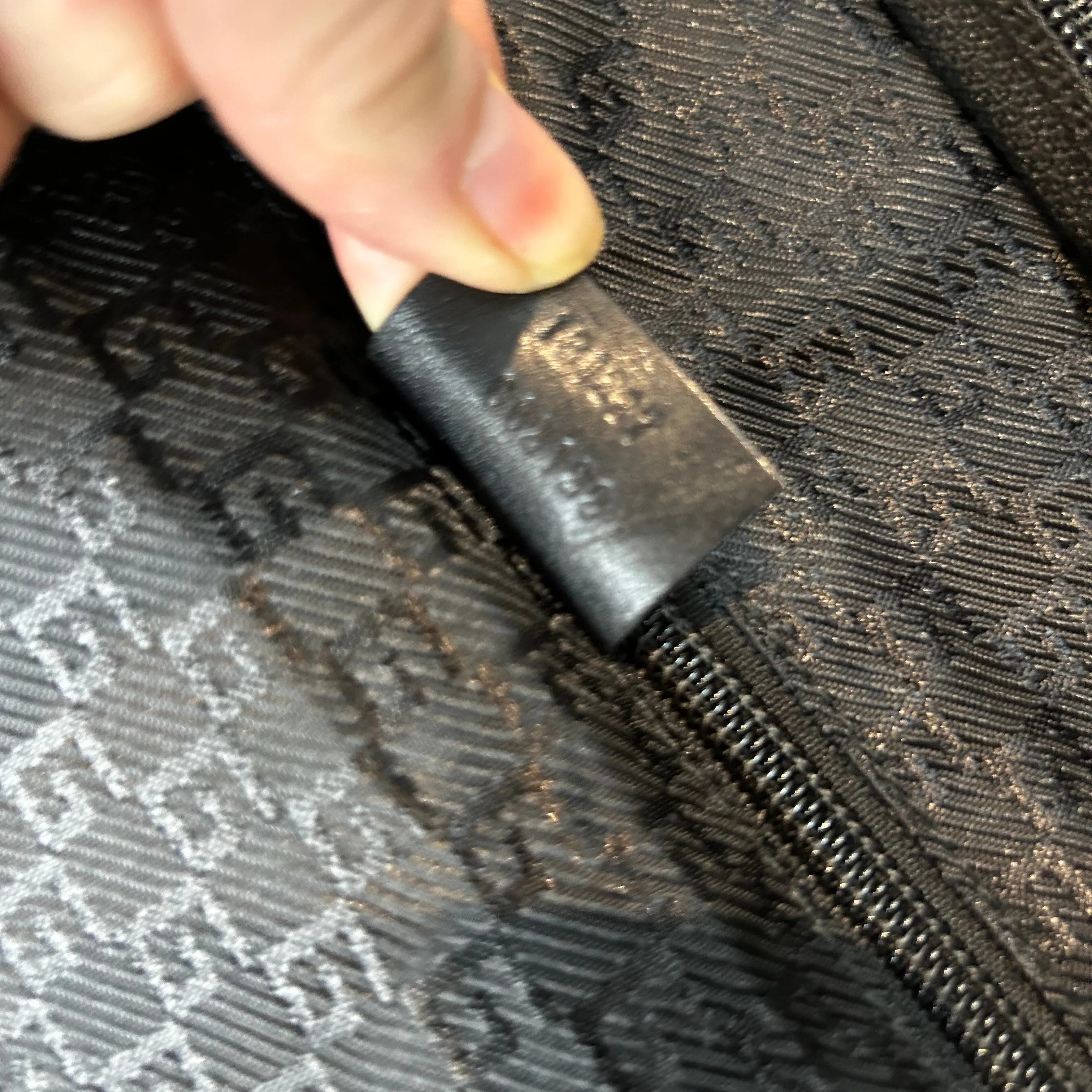 Gucci Vintage Black Nylon Large Weekend Suitcase