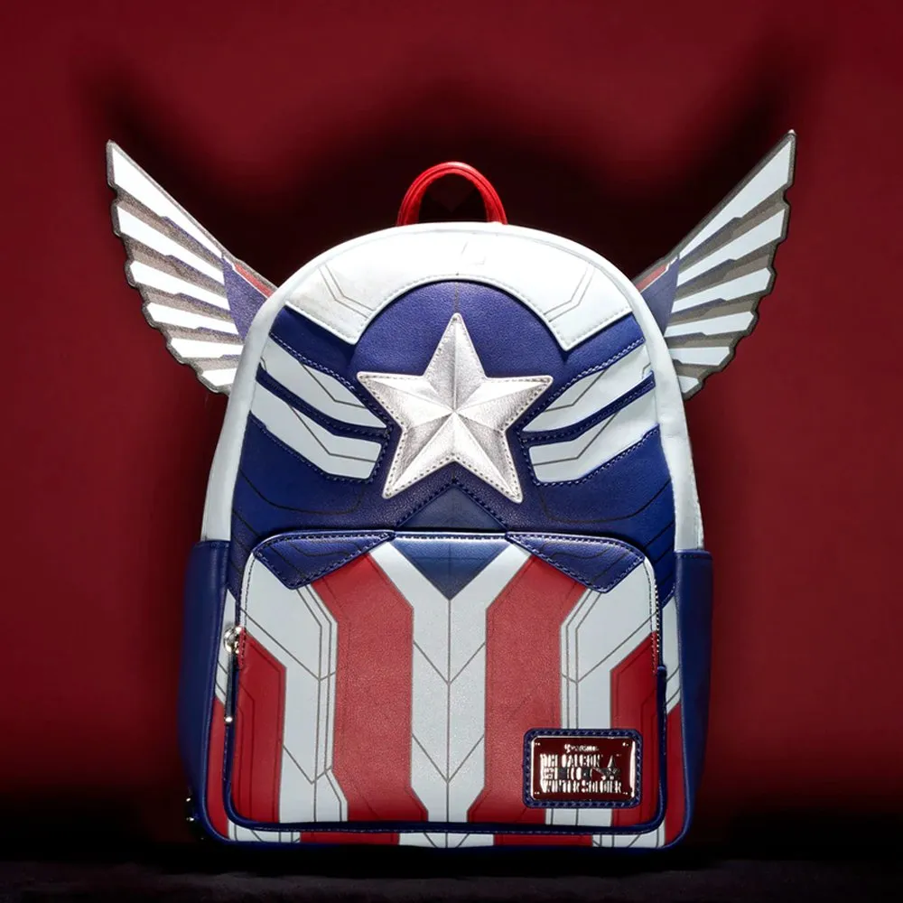 Loungefly x Falcon Captain America Mini Backpack Wallet