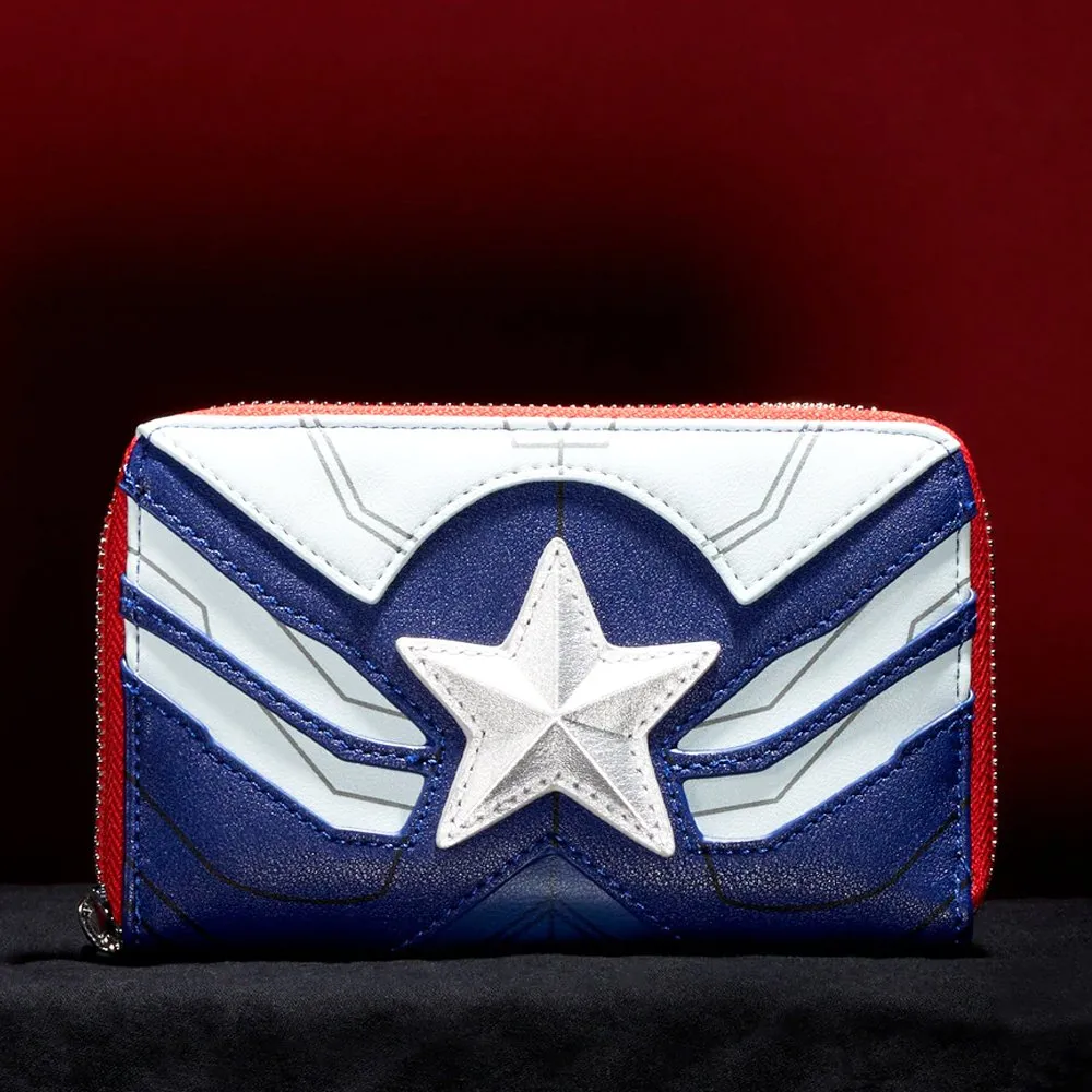 Loungefly x Falcon Captain America Mini Backpack Wallet