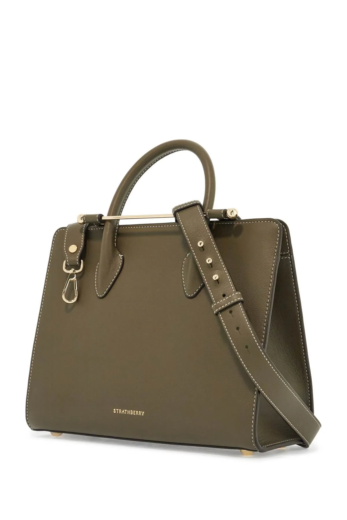 Midi Leather Top Handle Bag