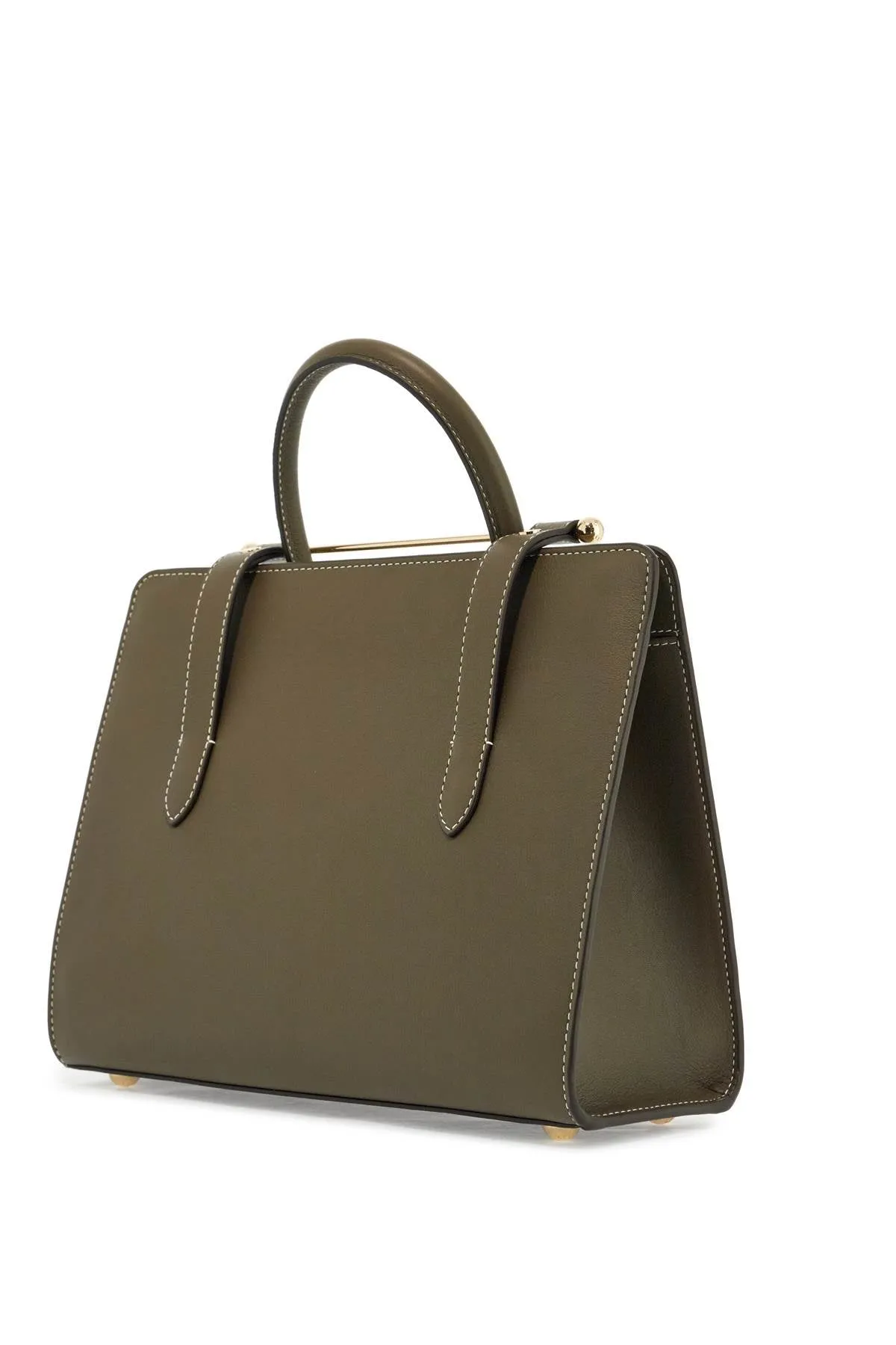 Midi Leather Top Handle Bag