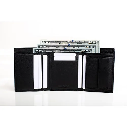 Minimalist Trifold Wallet with Coin Pocket