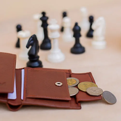 Minimalist Trifold Wallet with Coin Pocket