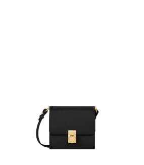 Numéro Sept Crossbody Wallet - Textured Black