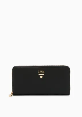 Re-Edit Marble Long Wallet Black