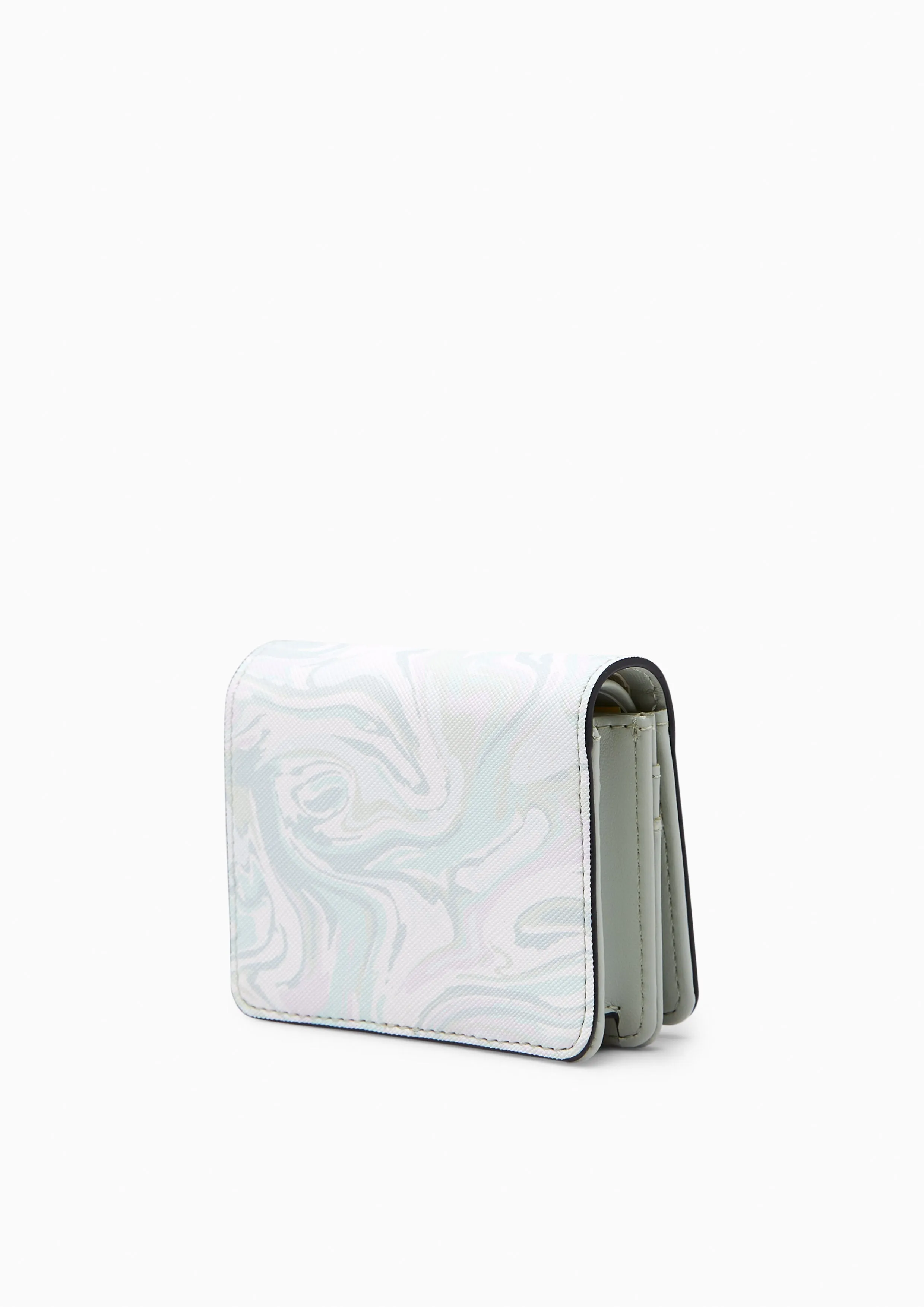 Re-Edit Marble Short Wallet Green