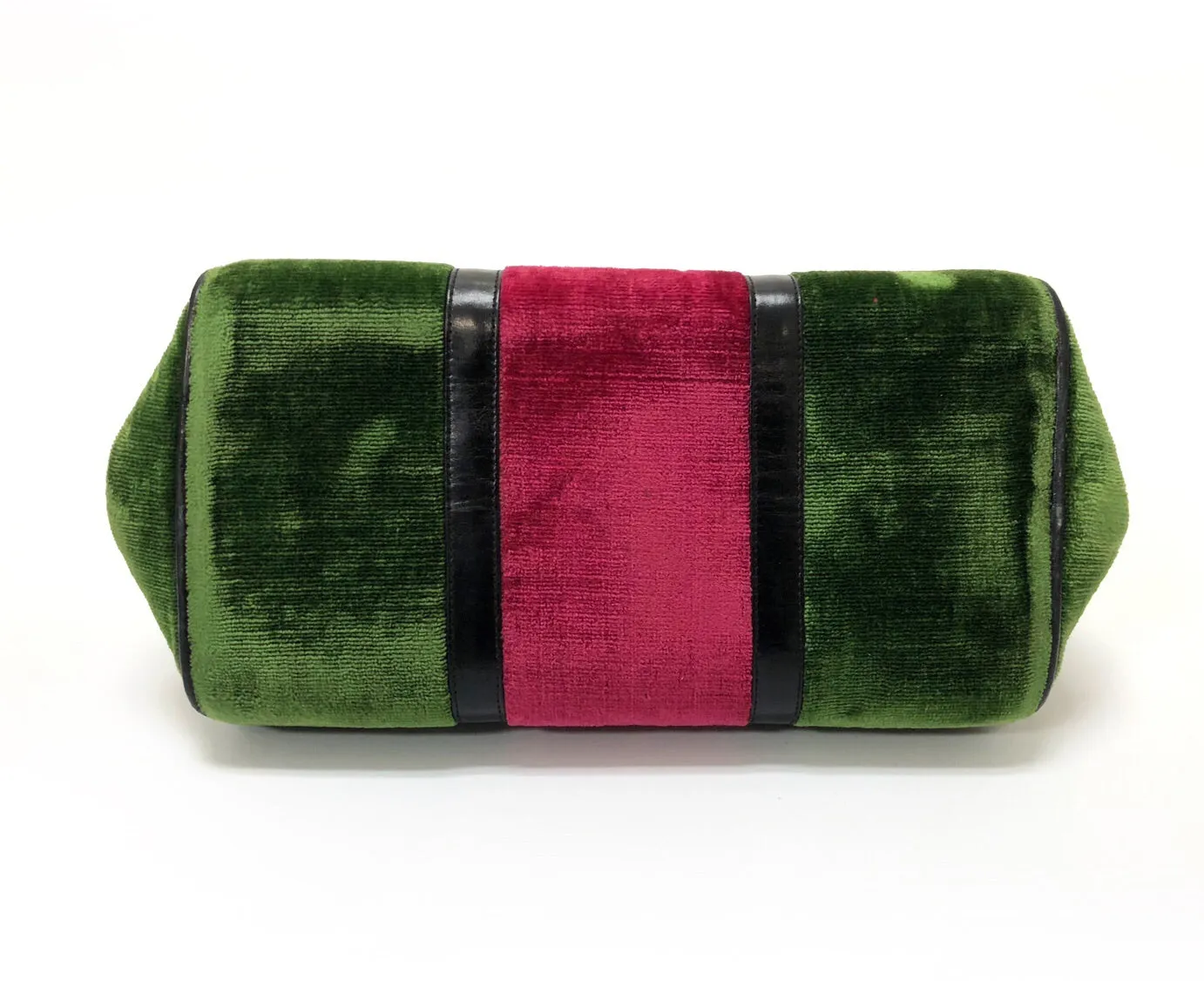 Roberta di Camerino Red and Green Velvet Doctor’s Bag