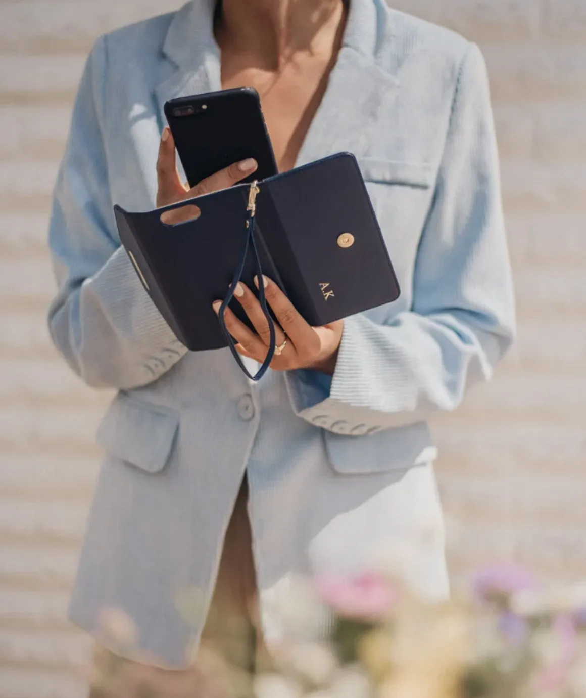 Saffiano Navy Mayfair Clutch