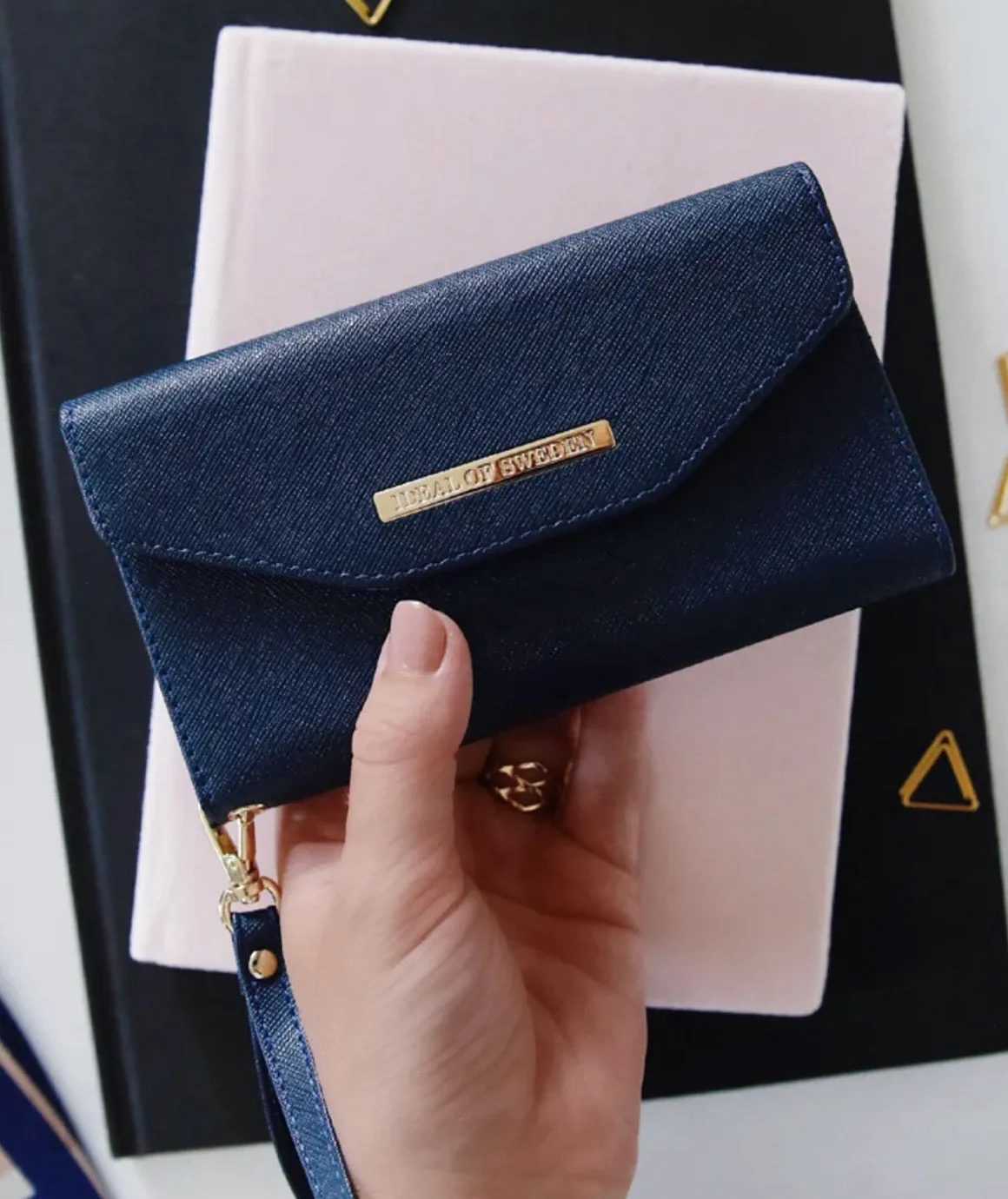 Saffiano Navy Mayfair Clutch