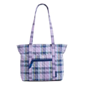 Small Vera Tote Bag - Amethyst Plaid