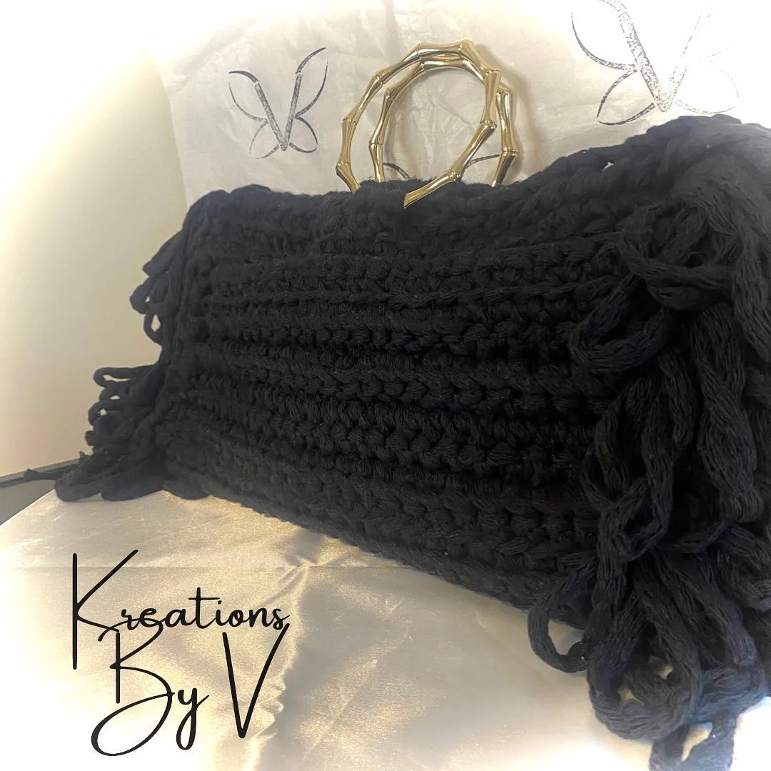 Sweetdrop Clutch, Kreations by V Luxury  crochet Handbag